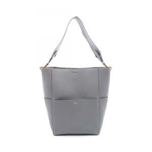 Celine Sangle Bucket Small Shoulder Bag/Handbag in Leather, Women's, Gray
